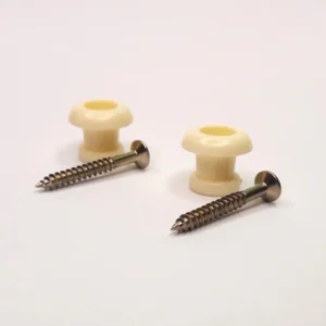 Par de Roldanas de Plástico Marfim para Violão/Guitarra